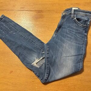 Bridge by GLY Mid Rise Ankle Skinny Distressed‎ Ripped Jeans Women's 29